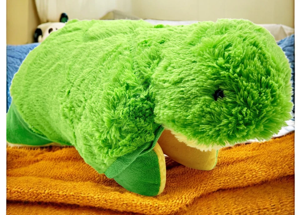 Tardy Turtle - Almohada grande mascotas peluche peluche 13”x 17” - NUEVO Foto 3 de 4