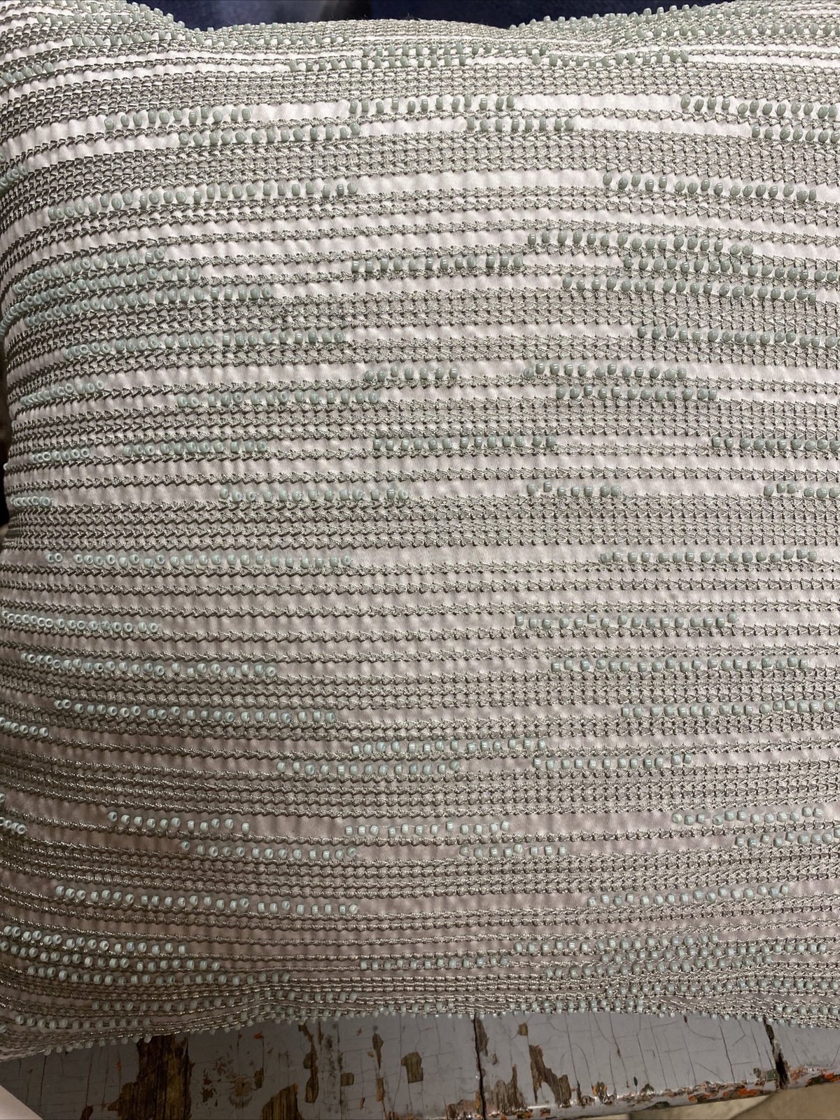 HOTEL COLLECTION Beaded Decorative Throw Pillow 16 x 16 NWT