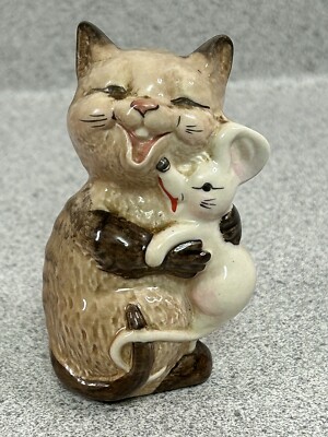 Vintage Beswick Laughing Cat and Mouse Porcelain Figurine England #2100