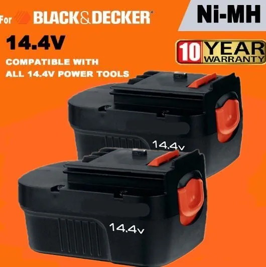 2Pack for BLACK & DECKER 14.4V Slide Battery HPB14 FIRESTORM FSB14  499936-34 A14