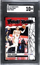 2021-22 Panini Hoops #24 Trae Young Prime Twine SGC 10 GEM MINT