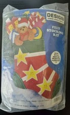 Design Works 5036 Crafts Felt Stocking Kit 16" Christmas Bear and Presents
