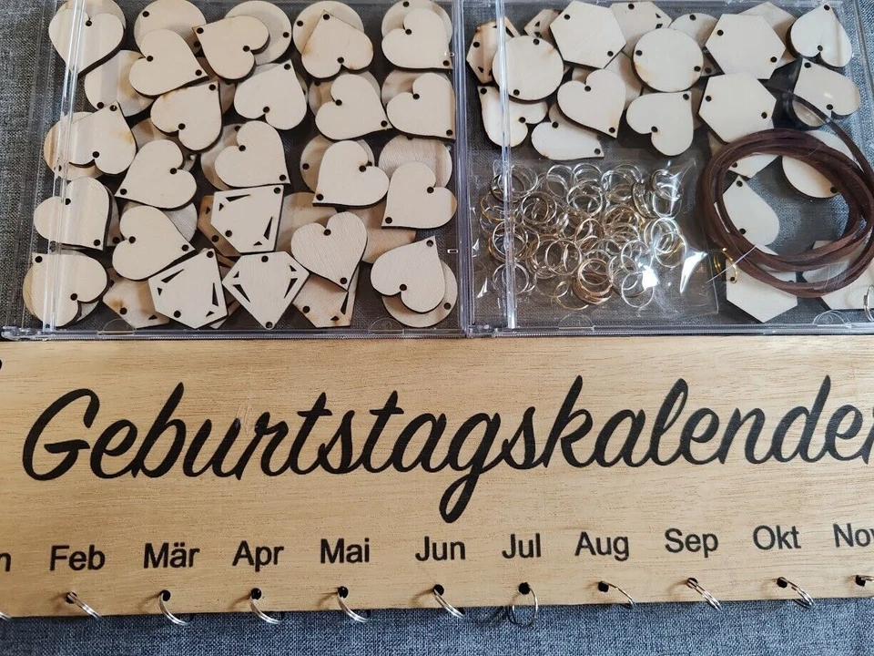 Dauerkalender Geburtstag Kalender Holz Kalender Familie Freunde Geburtstage - Bild 2 von 3