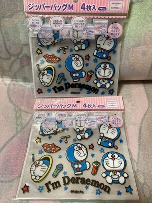 Doraemon Zip Bag 2 Sets M Size Anime Goods From Japan