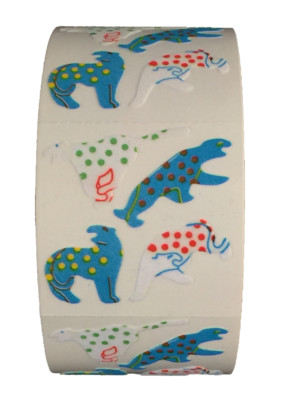 400 Leopard Stickers in roll of 100 modules (2'' x 2''), ea. sticker 1.25'' RFZ1408