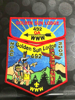 OA GOLDEN SUN LODGE 492 2002 NOAC TWO PIECE SET