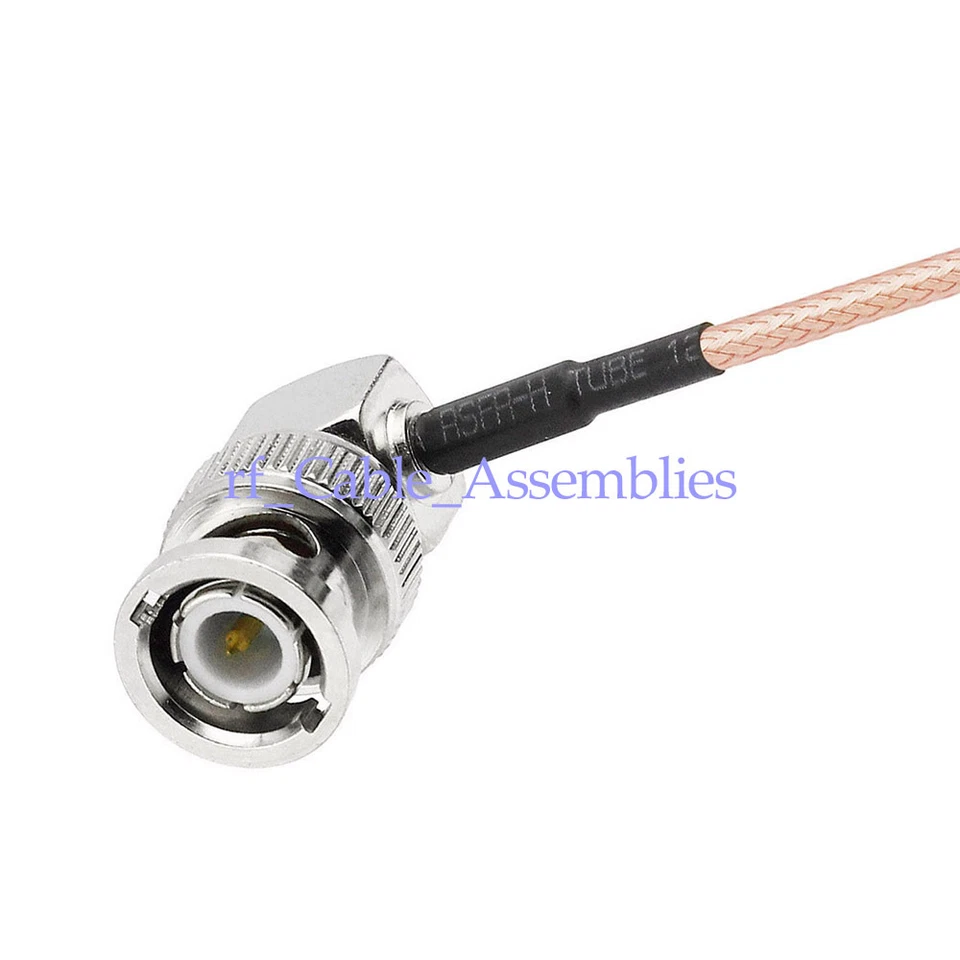 BNC plug right angle male to MCX plug adapter pigtail Coax Cable RG316 for wifi - Image 2 of 4
