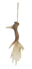 MOOSE ANTLER Large Polyresin Christmas Ornament, 7.75", by Melrose