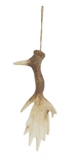 MOOSE ANTLER Large Polyresin Christmas Ornament, 7.75", by Melrose