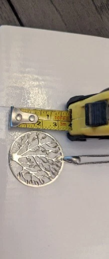 Women's Tree Of Life Necklace 925 Italy Sterling Silver Pendant W/ 13" Chain - Image 2 of 4