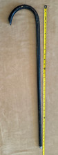 32 1/2" Cane Wooden Walking Stick Curved handle dark wood vintage accessory