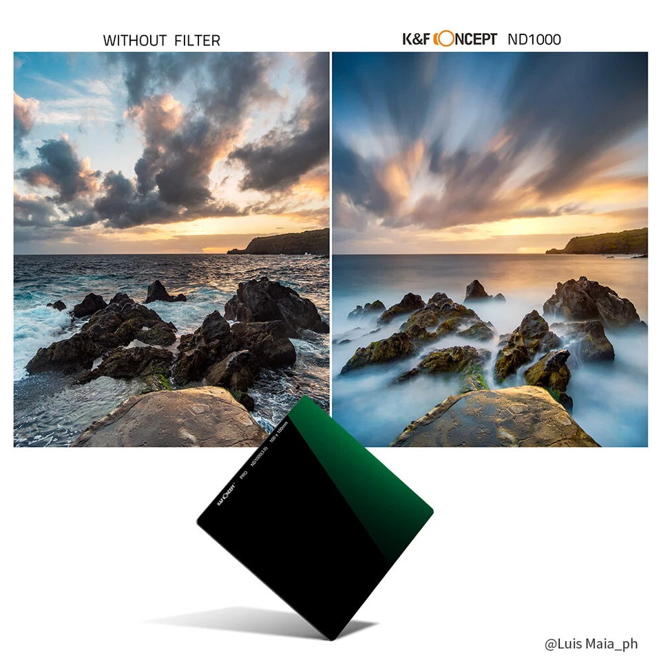 K&F Concept 100m Square ND 1000+150mm GND8 Filter+8 x Filter Adapter Rings Kit - Image 3 of 4