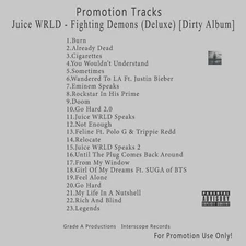 Rap/Hip-Hop. White CD. Juice WRLD - Fighting Demons (Deluxe) [Dirty Album]