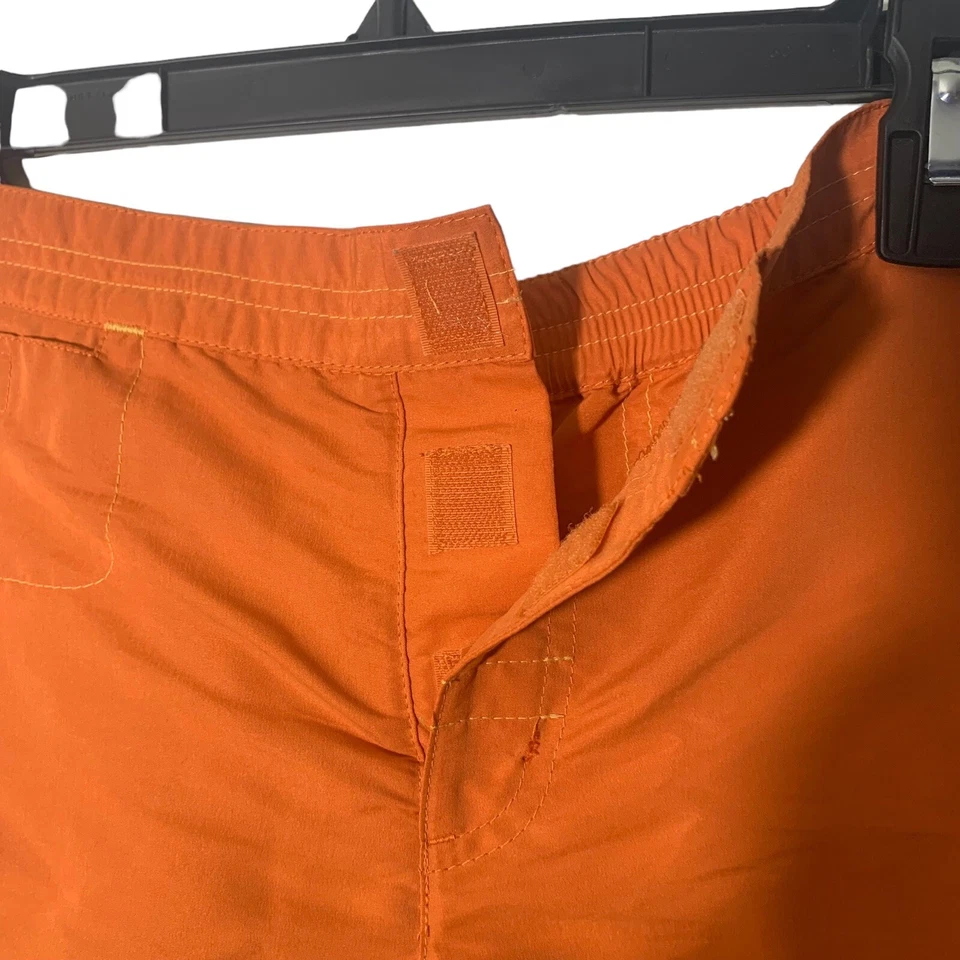 男式哥伦比亚钓鱼划船泳裤短裤橙色对比印花中号 — 第 3/4 张图片