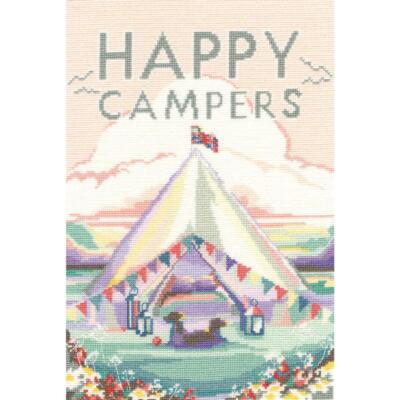 Bothy Threads Kreuzstich Set ''Vintage-Camping'', Zählmuster, XBET1, 23x33cm