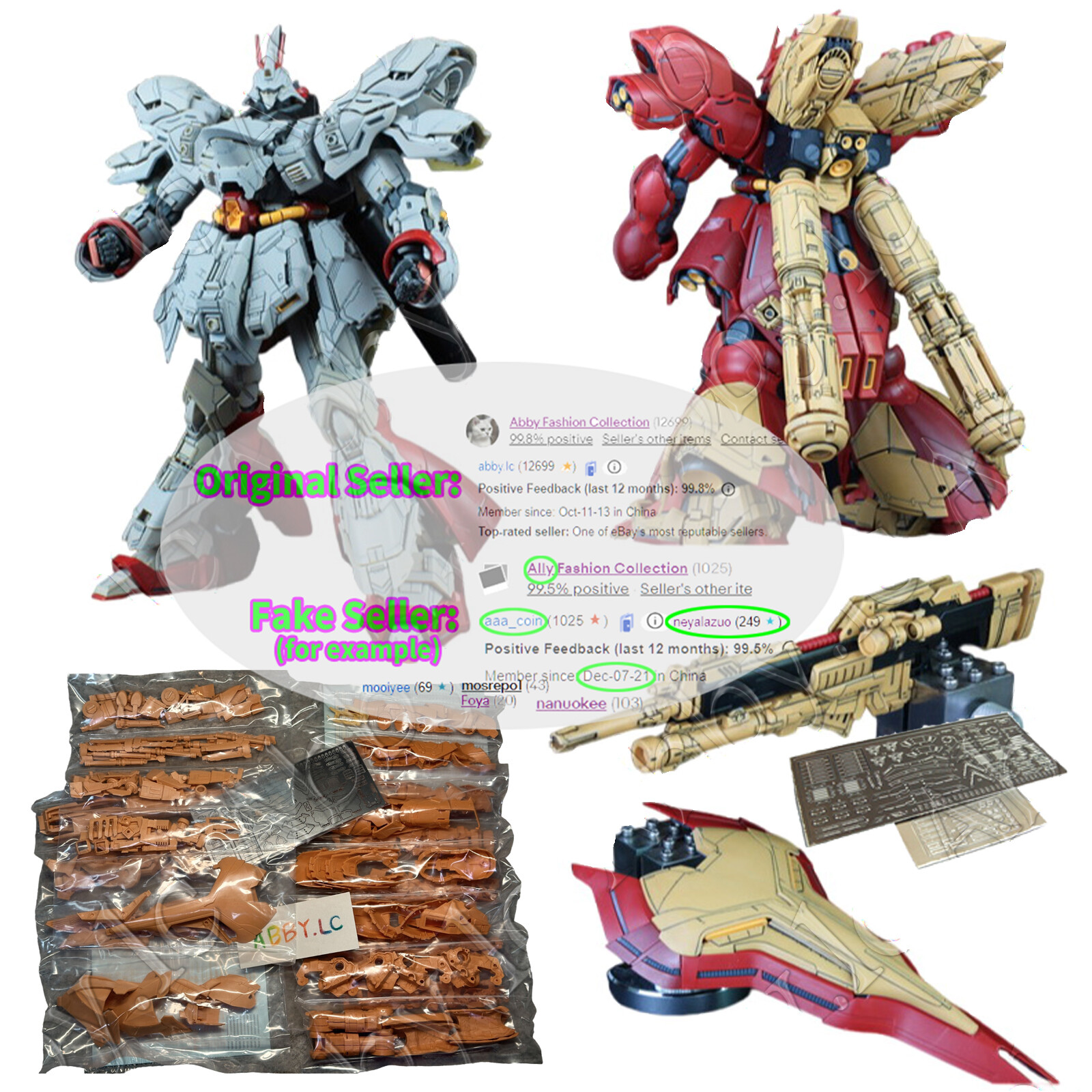 For MG 1/100 Sazabi Ver. Ka RECAST AnchoreT Conversion+Exten
