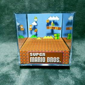 Super Mario Bros. 3D Cube Handmade Diorama - NES Classic - Fanart