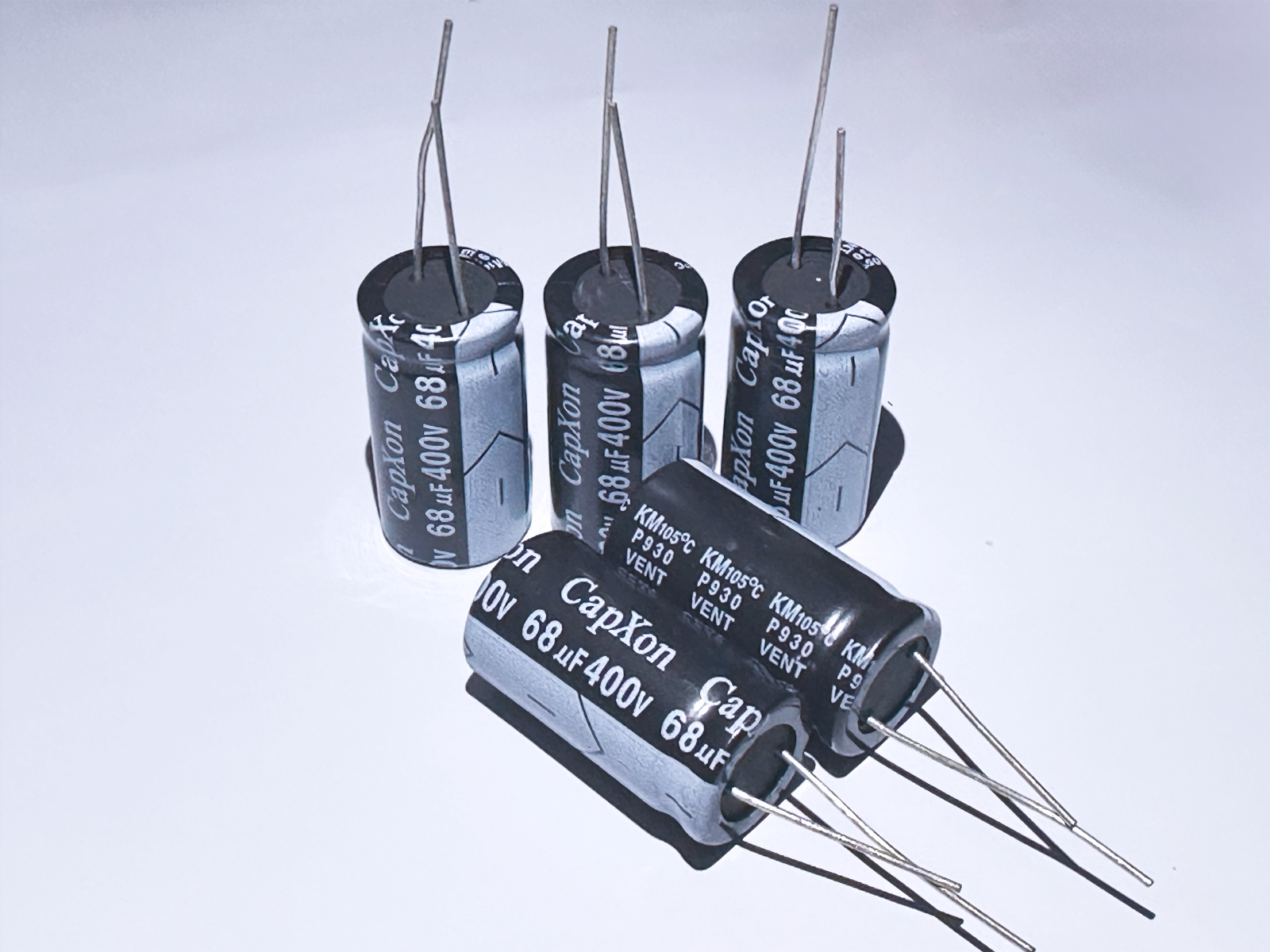 5PCS CapXon 68uF 400V 16x31.5mm Aluminum Electrolytic Capacitor KM680M400J315P