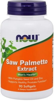 NOW FOODS, SAW PALMETTO EXTRACT, Sägepalme 80mg 90 Weichkapseln SUPER PREIS