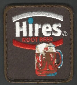 HIRES ROOT BEER Cloth Patch Rectangular with Mug