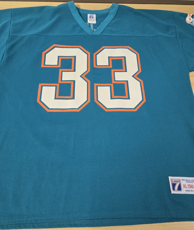 Camiseta deportiva vintage Logo 7 Kareem Abdul Jabbar #33 Miami Dolphins XL Foto 3 de 4