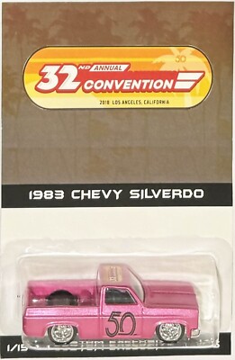 hotwheels EXTRAS  1983年 レア　トラック ビンテージ Pink 1983 CHEVY Silverado CUSTOM Hot Wheels 32nd Annual Convention