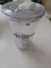 toyota plastic tumbler by HSN, with straw, BNIB — photo 2