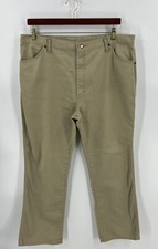 VTG Rustler Jeans Mens Size 42W X 30L Tan Regular Fit Made In USA