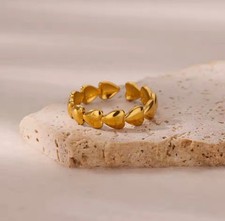 Multiple Open Pattern Heart Ring Cute Elegant...
