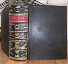 1675 KING JAMES BIBLE Fine Binding 249 ENGRAVED PLATES Museum Quality !!!