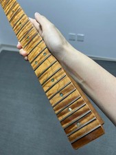 Manche guitare électrique AAAAA Premium Inox Fret 22Frets érable flamme torréfié