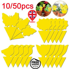 40PCS Fruit Fly Traps Yellow Fungus Gnat Killer Double-sided Sticky Fruit Fly