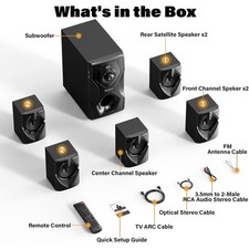 5.1 Surround Sound System 700W Home Theater w/ 5.25" Subwoofer