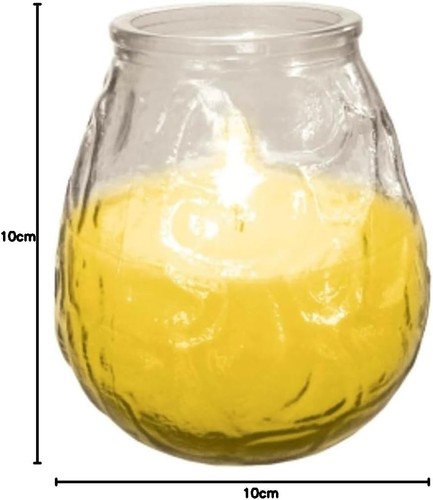 Pack of 4 Citronella Candles for Outdoor Enjoyment | Yellow Glow & Bug Repellent - Picture 11 of 11