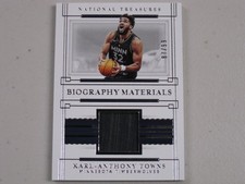 2020-21 National Treasures Biography Materials PATCH Karl-Anthony Towns 87/99