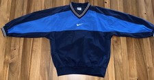 Vintage Nike Pullover Jacket Youth M Blue Windbreaker Center Swoosh