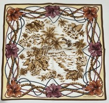 Handkerchiefs CHAPS RALPH LAUREN Floral ,Sea Boat Art Cotton Pocket Square 18  