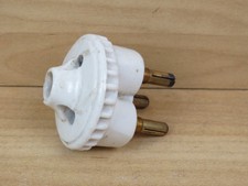 vecchia SPINA IN CERAMICA per cavi elettrici vintage presa IMPIANTO ELETTRICO da