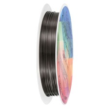 0.5mmx6.2m Jewelry Wire, 24 Gauge 20.3FT Craft Wire Copper Wire, Metallic Black
