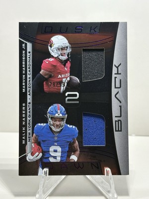 2024 Panini Black - Dusk 2 Dawn Malik Nabers, Marvin Harrison Jr. Royal /99 