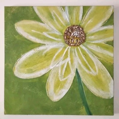 DAISIE Handmalerei mit Acrylfarben auf Leinwand. Vintage 50*50cm