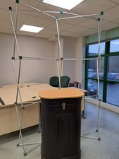 3x2 Exhibition Pop-Up Display Banner Stand Wheeled Hard Case Storage - New Parts