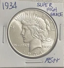 1934 Silver Peace Dollar High Grade MS +++ Key Date 4th Lowest Mintage