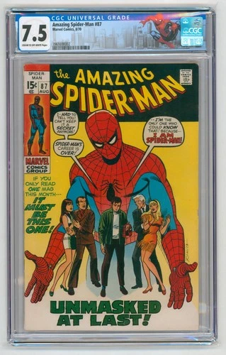 Amazing Spider-Man #87 CGC 7.5 Prowler, Unmasked! Spidey label