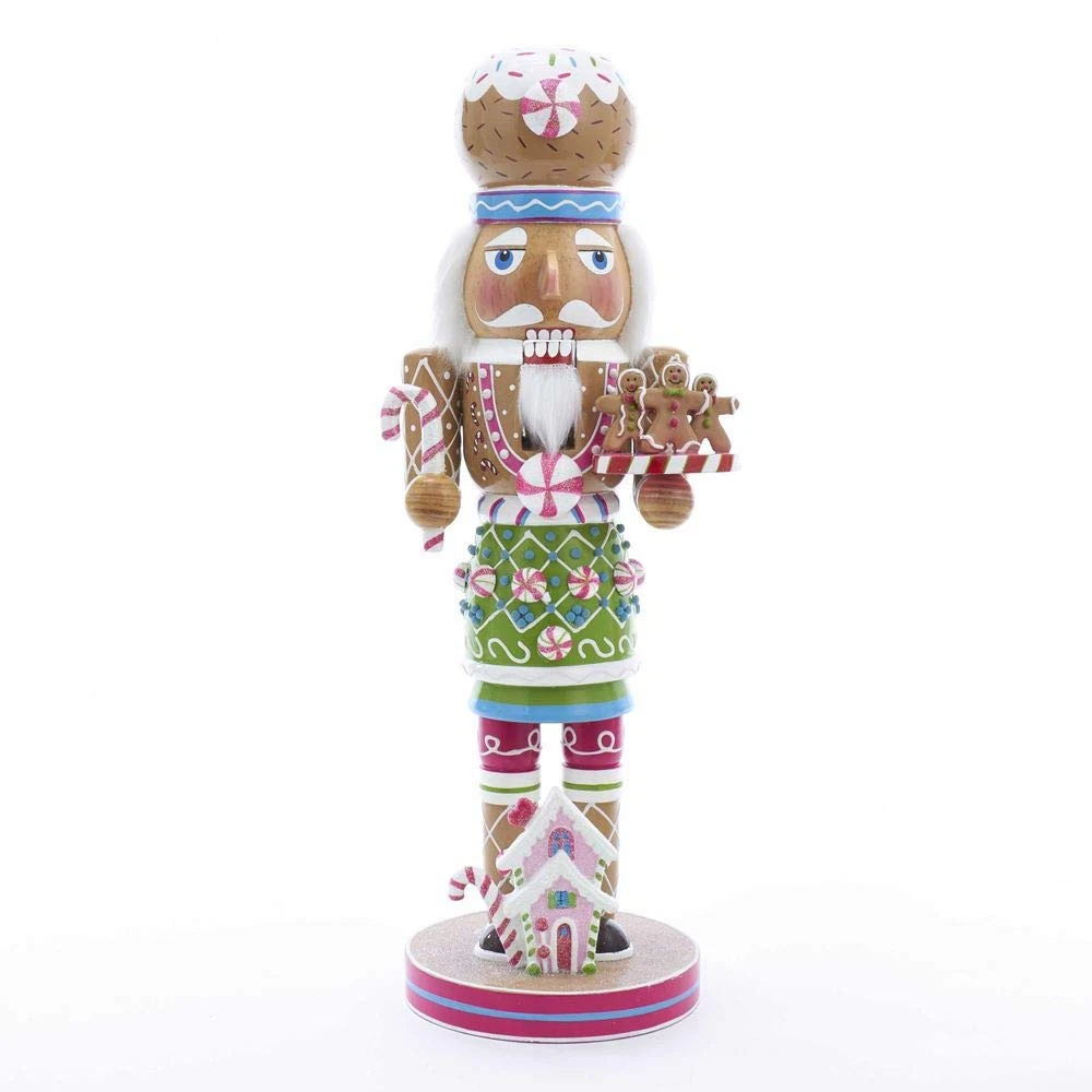 16 Inch Kurt Adler Gingerbread Nutcracker Figurine Holiday Decor Collection