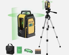 PREXISO 100Ft 360° Laser Level with Tripod Self Leveling Cross Line Laser NEW