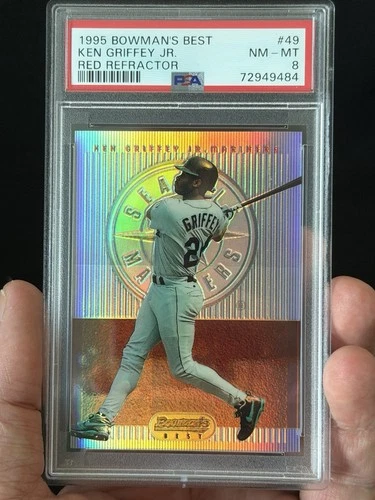 1995 Bowman’s Best - PSA 8 Ken Griffey Jr. Red Refractor #49 - Seattle Mariners