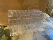 10 Pack -HARD Clear Plastic Cassette Tape Cases BRAND NEW USA SHIP