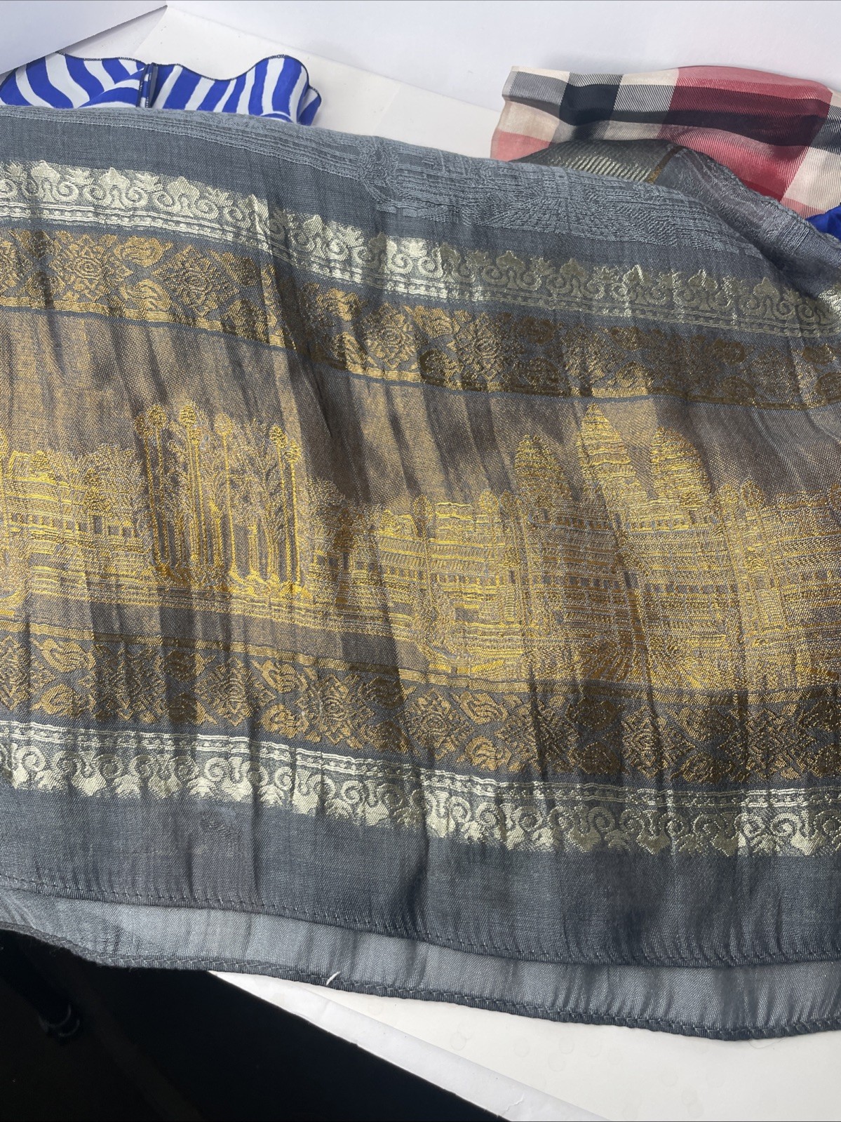 Vintage Silk Scarves Head Hair Neck Lot of 4 Sally Lee Silk Cambodia Silk Plus 2 thumbnail 5