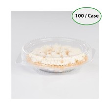 DFI Clamshell Pie Container 9" Shallow LBH-991 Clear Pack 100/Case